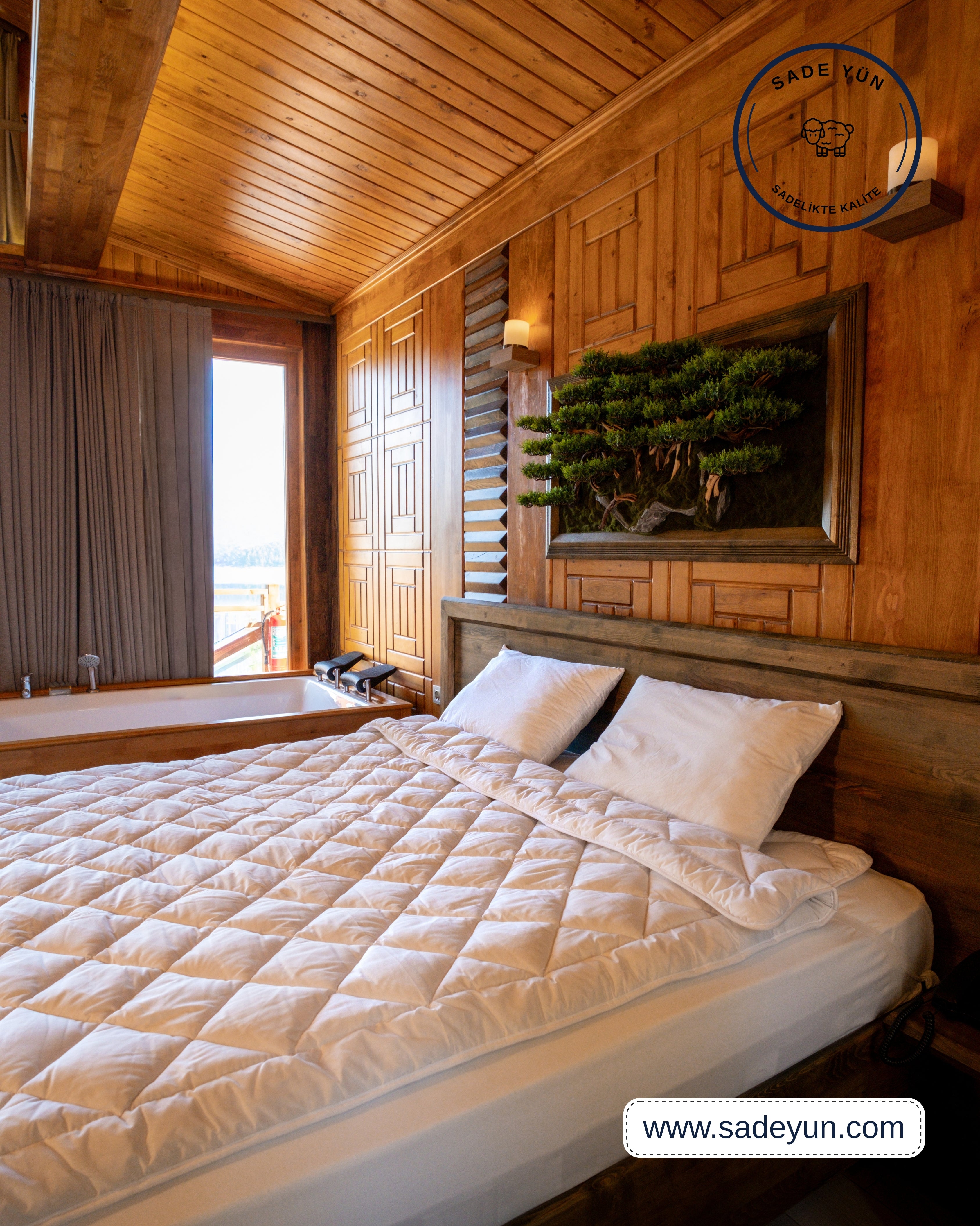 ÇİFT KİŞİLİK %100 KUZU YÜNÜ YORGAN 195*220