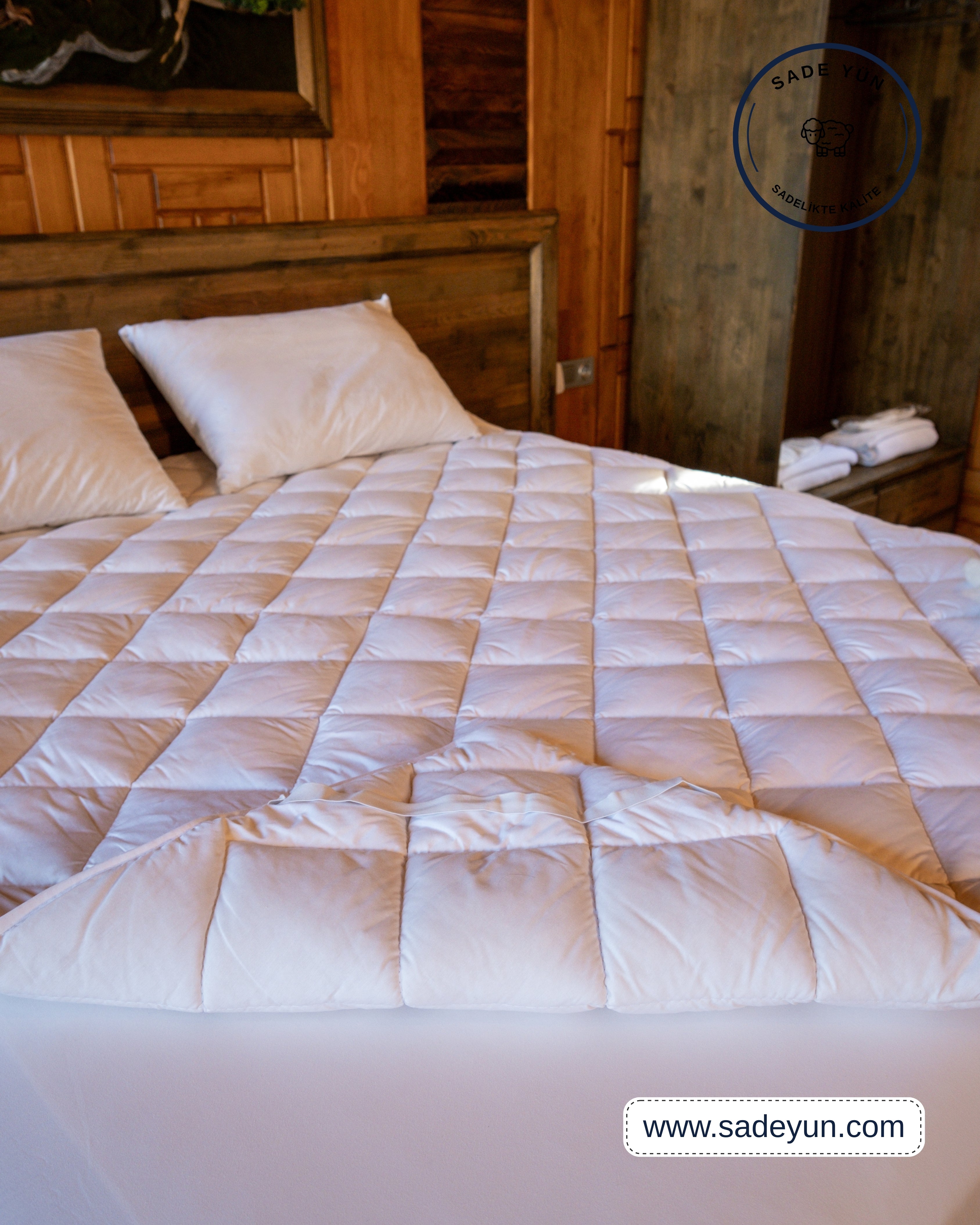 1 Kişilik Kuzu Yünü Yatak Pedi 90*180