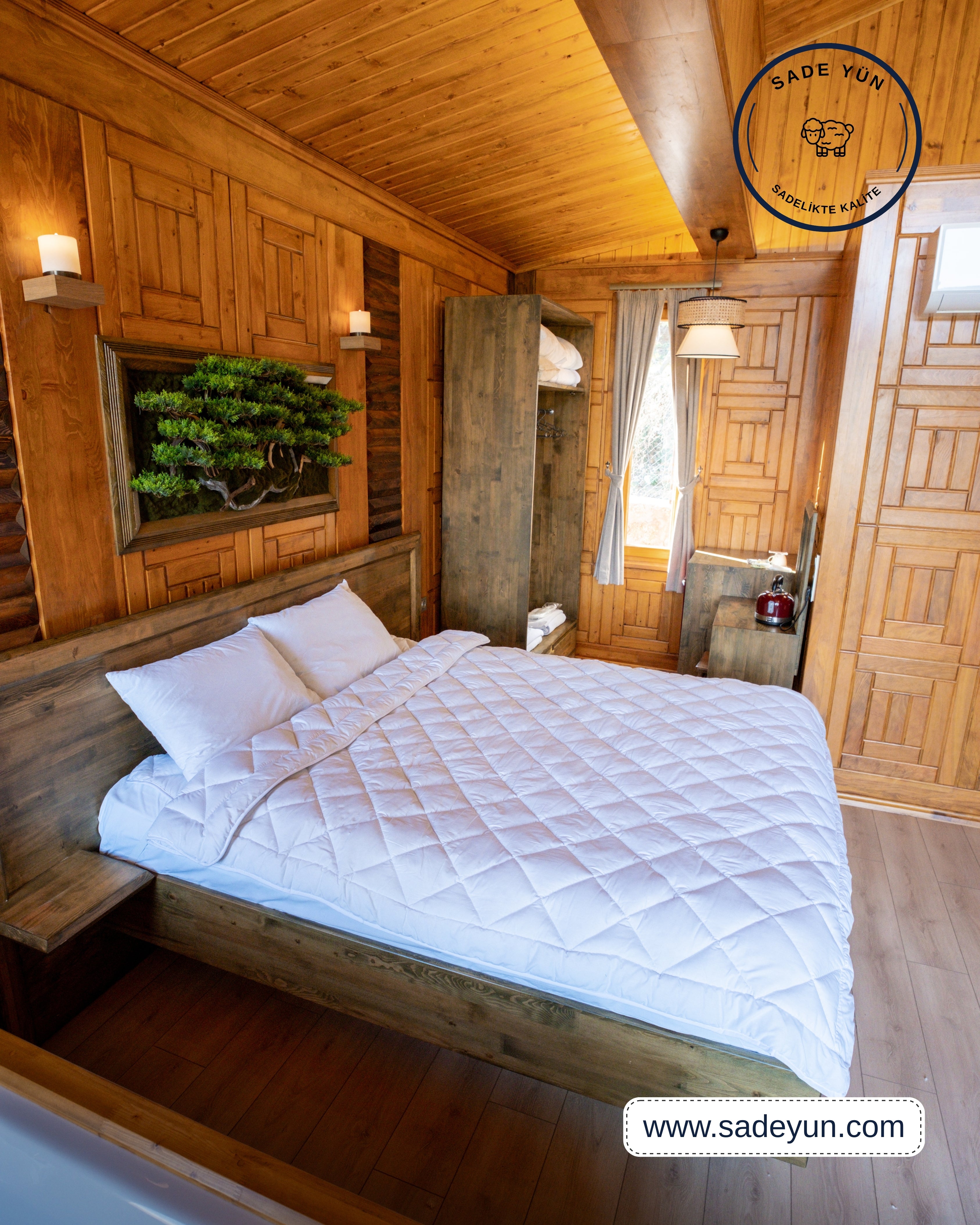 ÇİFT KİŞİLİK %100 KUZU YÜNÜ YORGAN 195*220