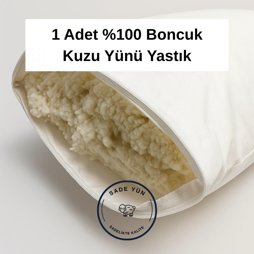 1 Kuzu Yünü Yastık 50*70