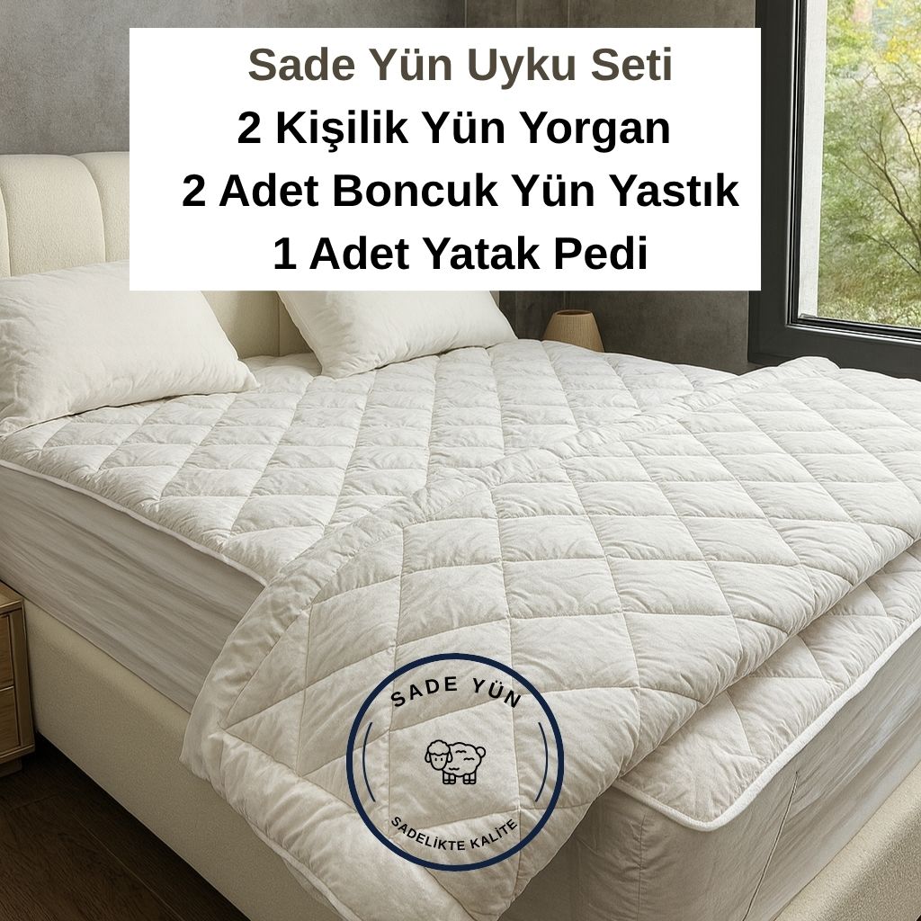 Sade Yün Uyku Seti – 2 Kişilik
